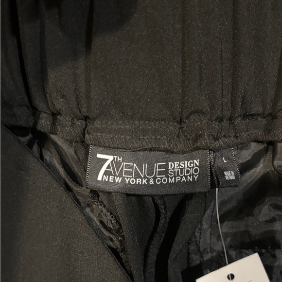 Chic Black Ruffle Wide Leg Pants - Picture 4 of 5